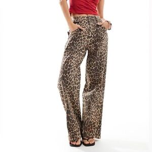 NWT /Forever 21 Animal Print Wide-Leg Pants plus size 31